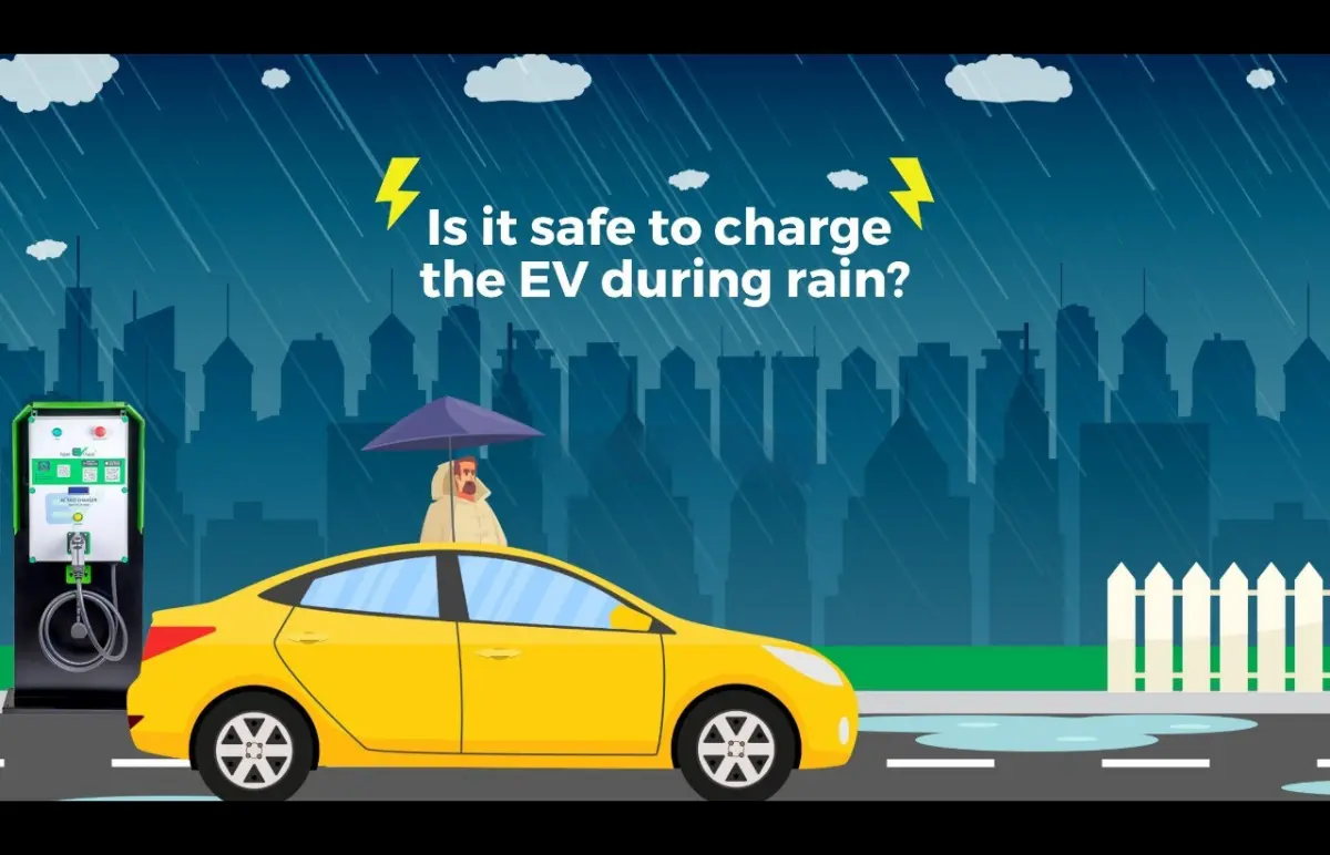 Is it safe to charge the EV during rain